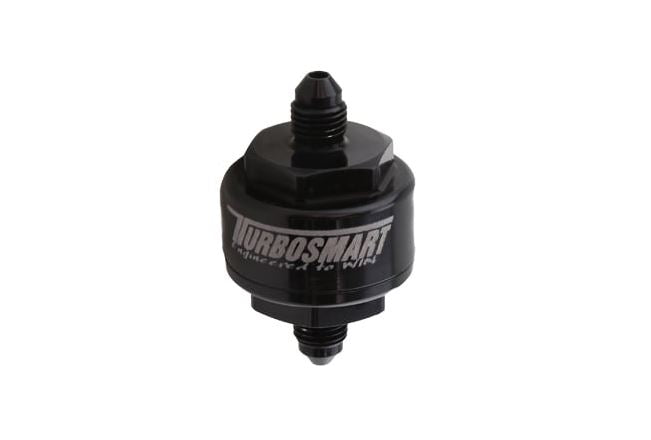thumbnail image 2 of 4AN Male To 4AN Male High Flow Billet Turbo Oil Feed Line Filter – 30 Micron, Black 2 of 5