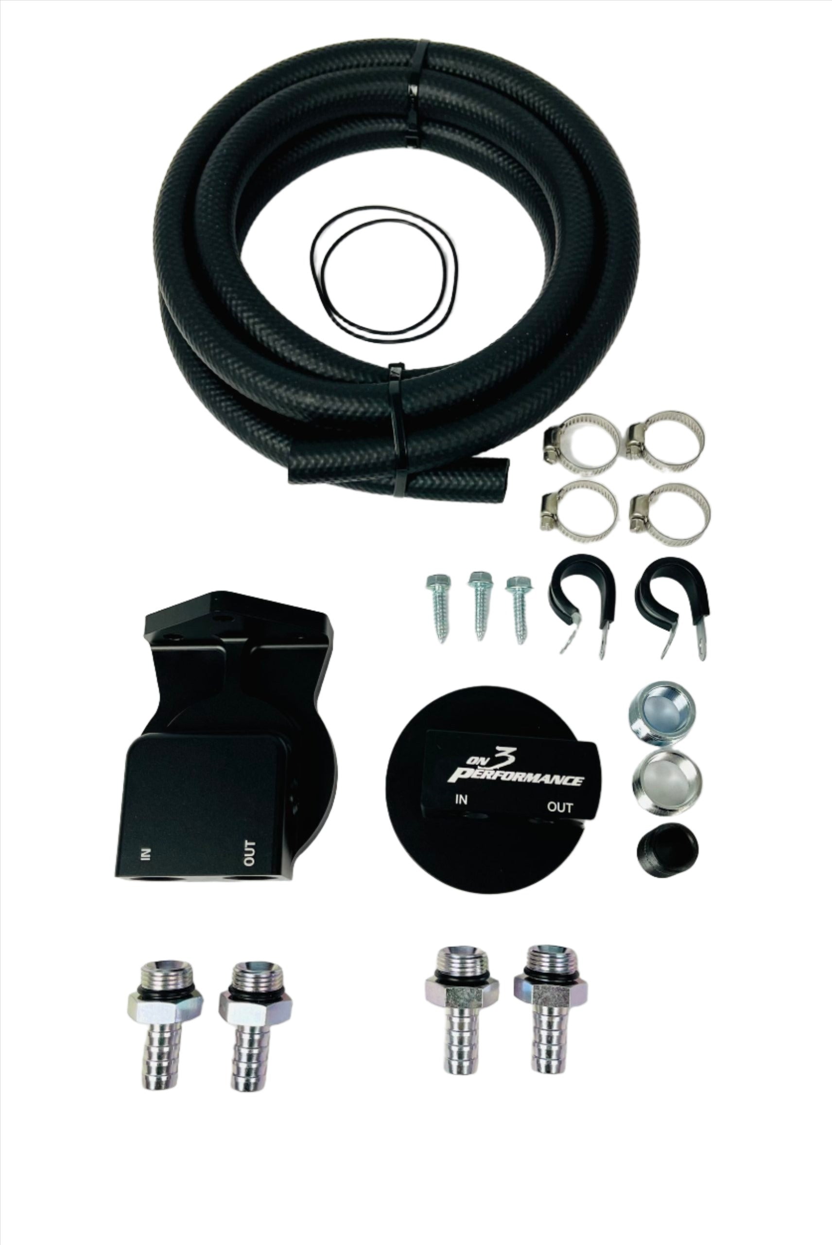 (1987 -2010) Billet Oil Filter Relocation Kit 2v 3v 4v