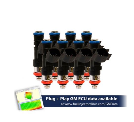 1000cc (100 lbs/hr at OE 58 PSI fuel pressure) FIC Fuel Injector Clinic Injector Set for LS2 engines (High-Z)