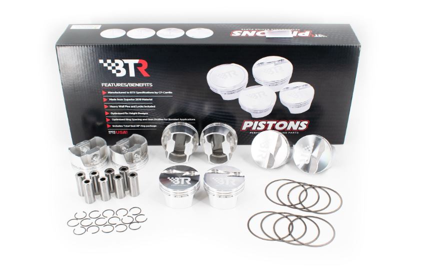 BTR CP PISTON & RING SET - GEN III/IV LS - 3.780" BORE - 3.622" STROKE - 6.125" ROD - 2CC FLAT TOP - BTRCP-LS37801300-FT-8