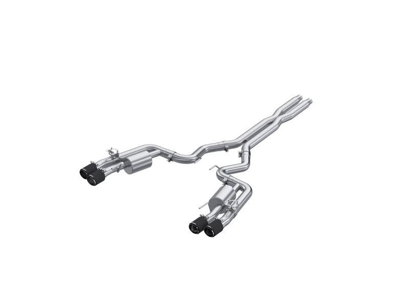 MBRP Pro Series 3" Cat Back Exhaust Quad Carbon Fiber Tips (2024-2025 Mustang GT)