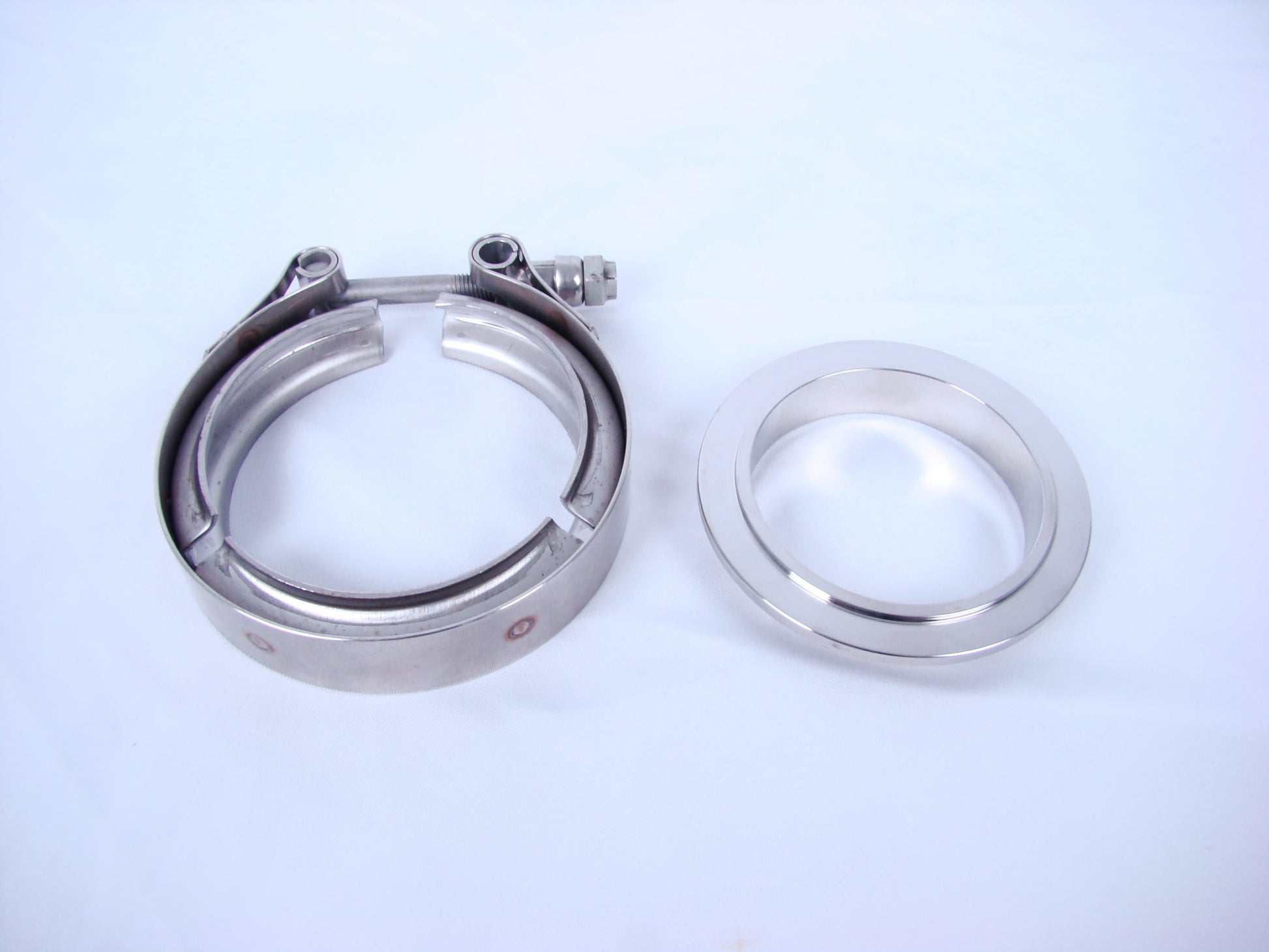 3" V-Band Clamp & Flange Kit W/ O-ring ALUMINUM Universal Intercooler Turbo Pipe - Foto 3