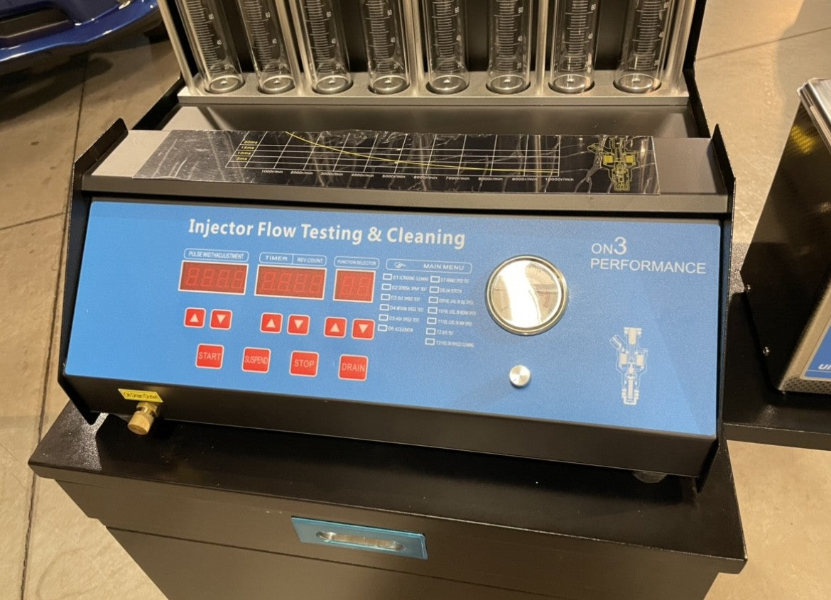 Injector Clean Machine Injector Flow Testing Bench / Injector Ultra Sonic Cleaner - 8 Cylinde ...