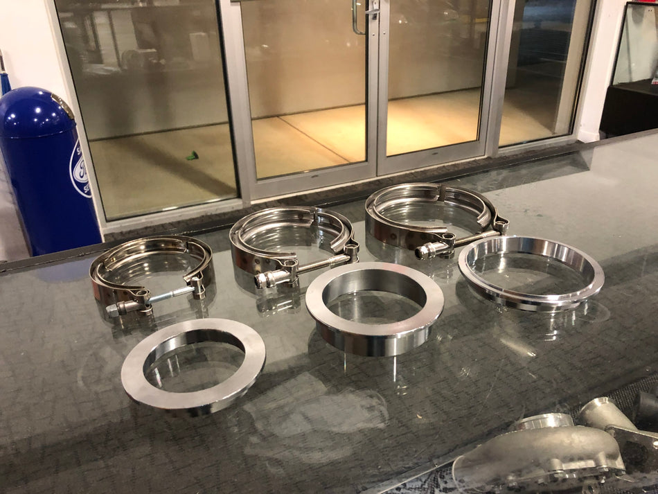 94mm & 107mm Pro-Mod Turbo Complete Flange Kit for Compressor & Exhaust Housing