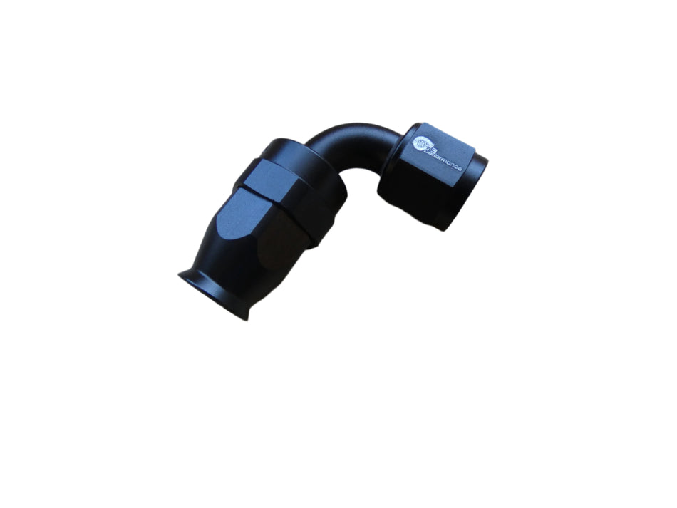 8an PTFE 90° Hose End- Black