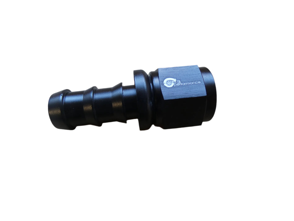 10an Straight Pushloc Hose End- Black