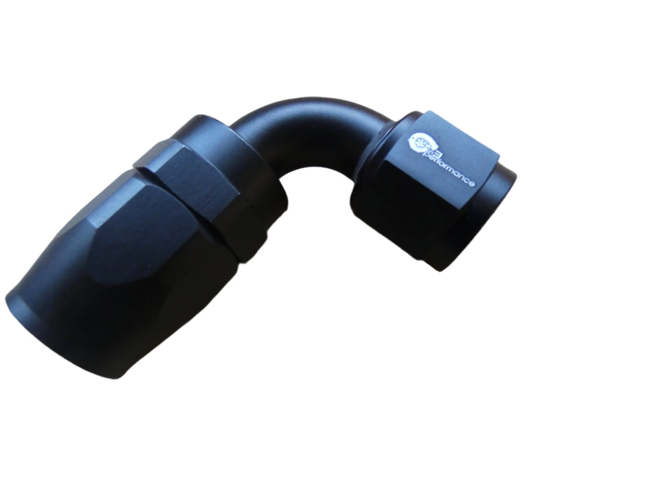 10an 90° Hose End- Black