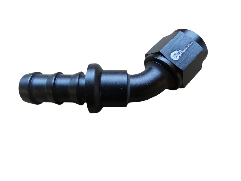 10an 45° Pushloc Hose End- Black