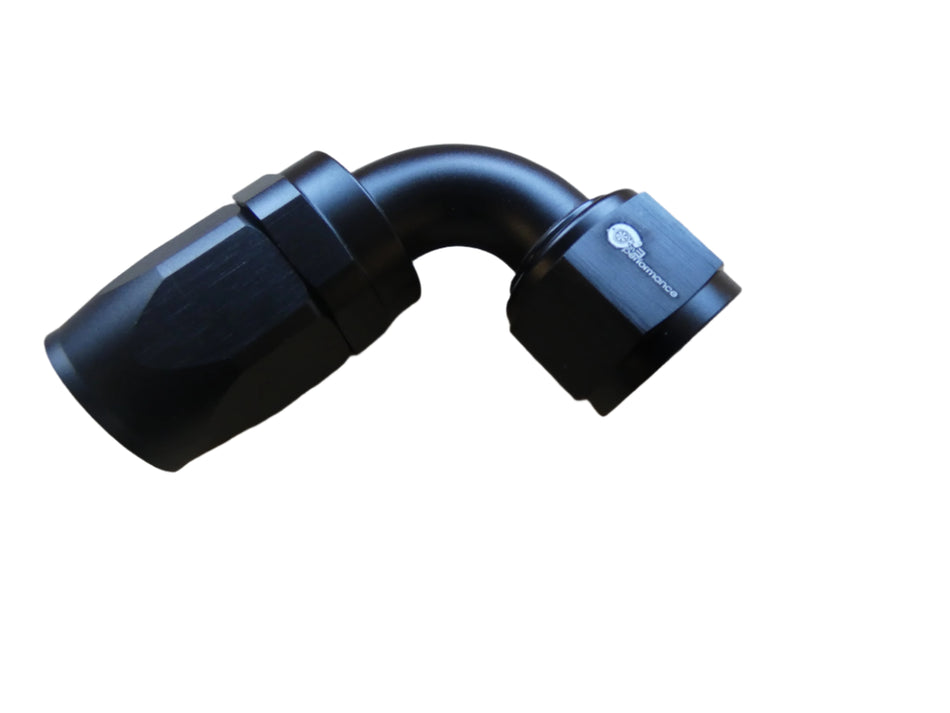 12an 90° Hose End- Black