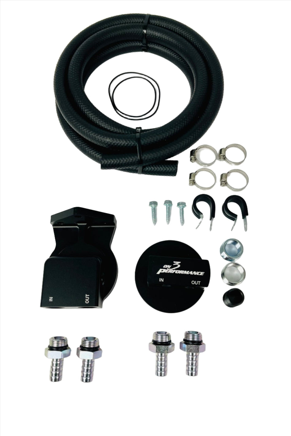 (1987 -2010) Billet Oil Filter Relocation Kit - 5.0 / 4.6 2v / 3v / 4v