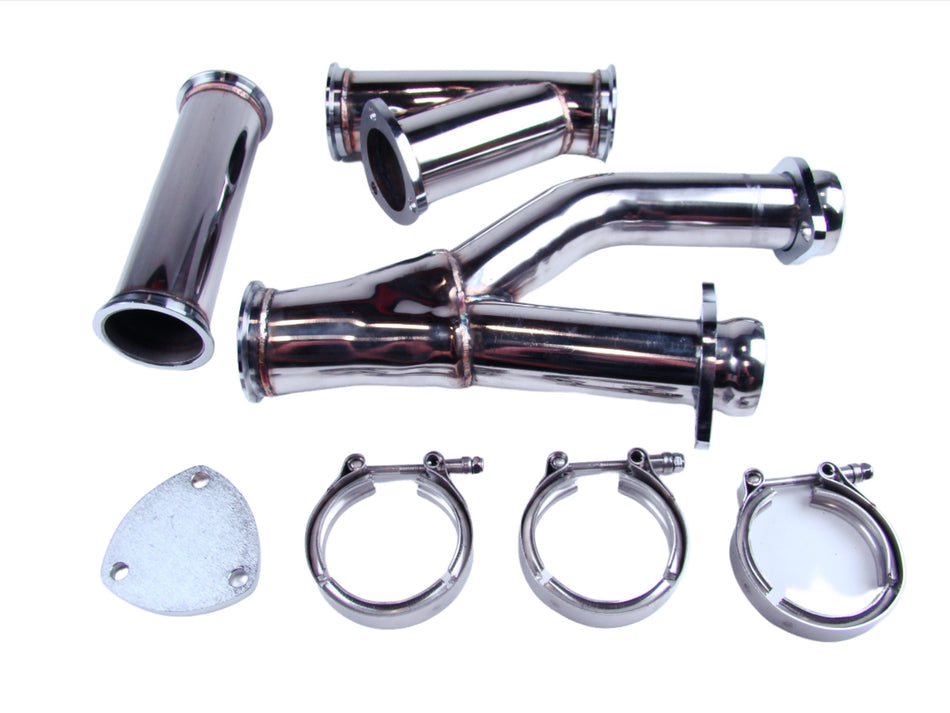 (1979-1993) Foxbody Mustang 5.0 Y-Pipe Kit for Single Turbo System